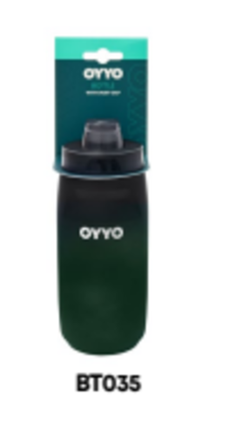 Фляга с крышкой OYYO, BT03, 620 мл, градиент, пищевой пластик черно-зеленый