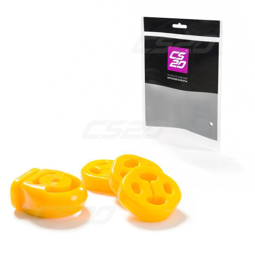 Резинка подвески глушителя для ВАЗ Калина, Гранта 4шт полиуретан желтый Comfort CS20