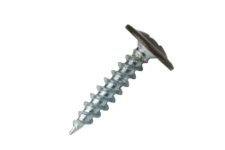 Саморез с прессшайбой 4,2х16 темно-коричневый RR32 острые 100шт.