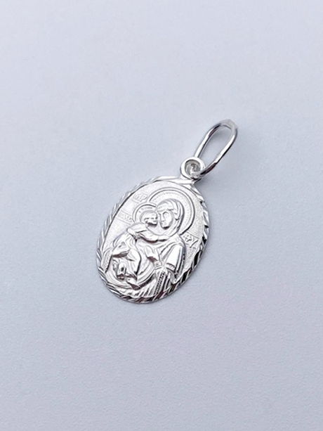 Образок из серебра/Без покрытия/Подвижное ухо/Владимирская БМ