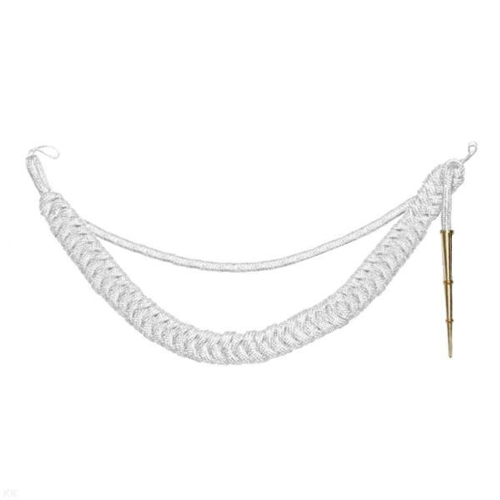 Аксельбант солдатский (уставной) шелк. белый