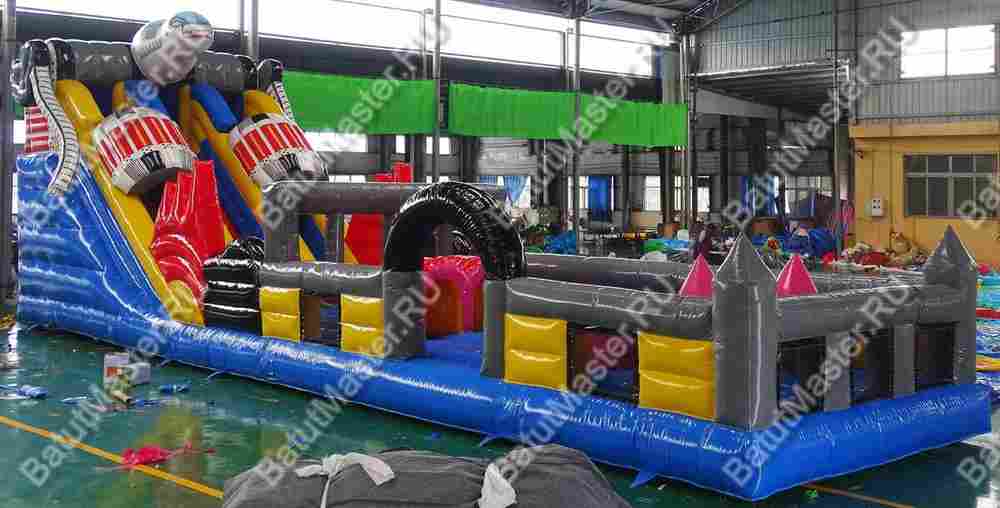 Надувной батут "Космический гость", 16*4*5,5 м