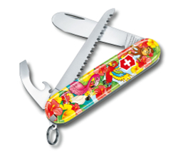 Нож My First Victorinox Parrot Edition, 84 мм, 9 функций, красный