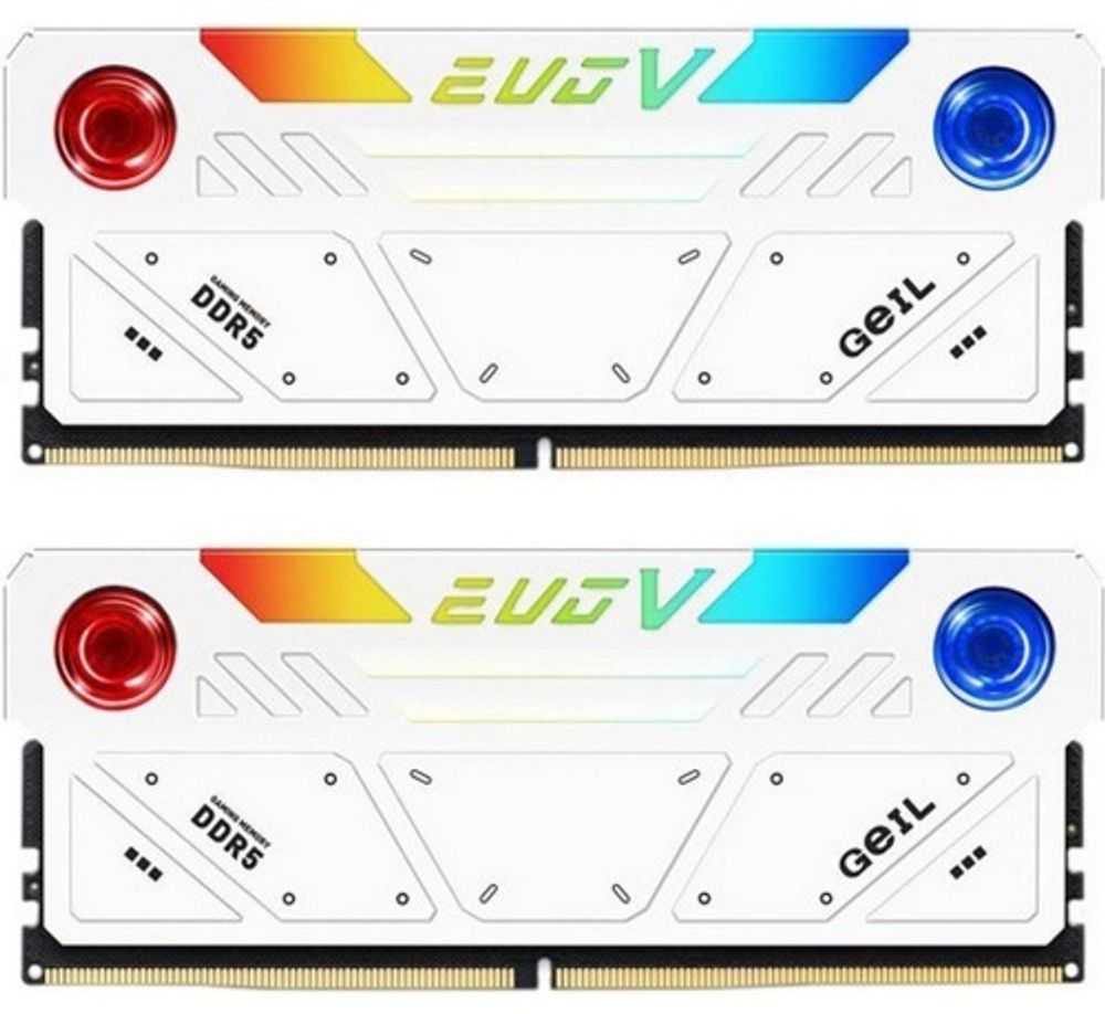 Оперативная память Оперативная память GEIL EVO V RGB 7200Mhz DDR5 32GB Kit (2x16GB), White, GESW532GB7200C36ADC
