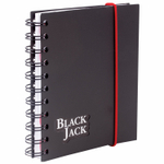 Блокнот малый ФОРМАТ А6 105х148 мм 150 л. гребень пластик клетка BRAUBERG "Black Jack" (2 штуки в упаковке)