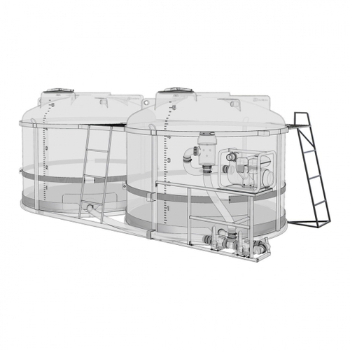 Лестница торцевая с трапом для обрешеток TRF ЭкоПром(978x690x1490см;9кг;) - арт.557772