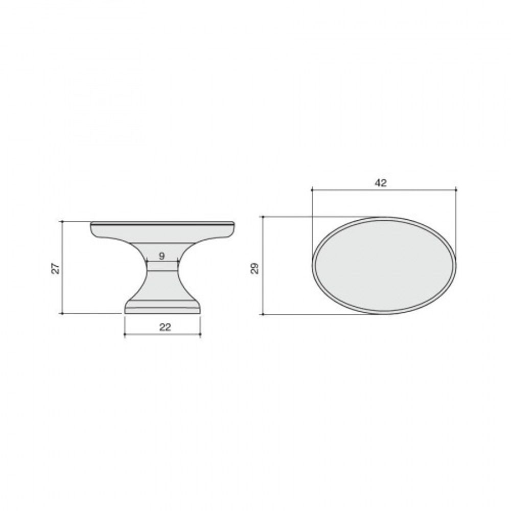 Ручка-кнопка, отделка никель лакированный