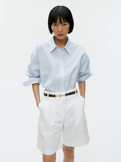 ARKET КОЖАНЫЙ РЕМЕНЬ С Т-ОБРАЗНОЙ ЗАСТЕЖКОЙ, ТЕМНО-КОРИЧНЕВЫЙ