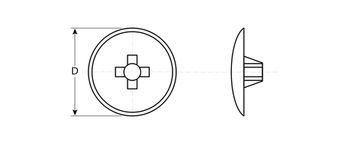 ЗУБР шлиц №2, цвет белый, 40 шт, декоративная заглушка под шуруп (4-308156-3)