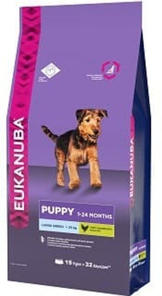 EUK Dog корм для щенков крупных пород 15 кг (Россия)
