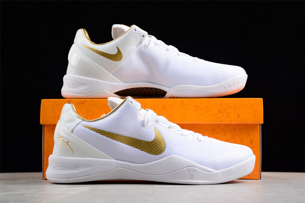 Nike Kobe 8 Protro White Metallic Gold