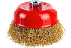 Щетка чашечная (125 мм; М14; латунированная волнистая 0.35 мм) для УШМ Elitech 1820.074100