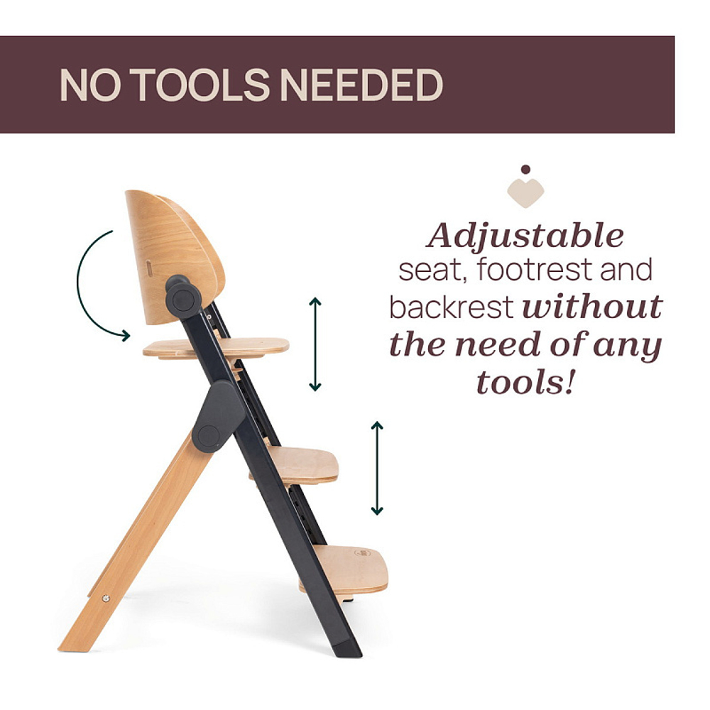 Стульчик для кормления Chicco Meraviglia растущий Ebony-черный