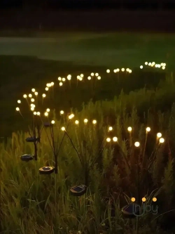 Светильник на солнечной батарее уличный 2х10 ламп Светлячок. Садовые фонарики