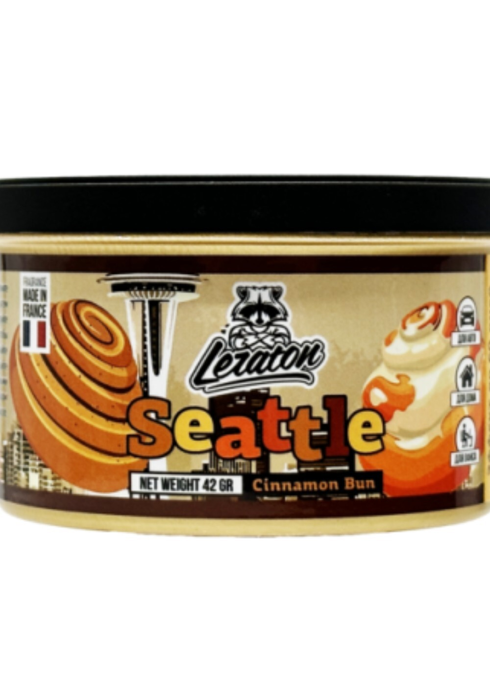 Leraton Ароматизатор для автомобиля в банке Seattle (Cinnamon Bun/Булочка с корицей)