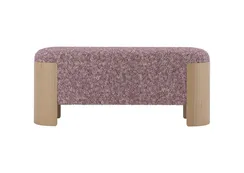 Банкетка Lagom 100 см (пыльная роза мех, натуральный дуб)