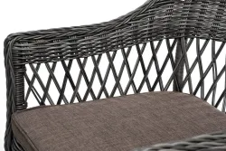 "Дольче" обеденная группа из искусственного ротанга, цвет графит