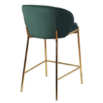 Стул полубарный Bergenson Bjorn Coral, велюр, темно-зеленый