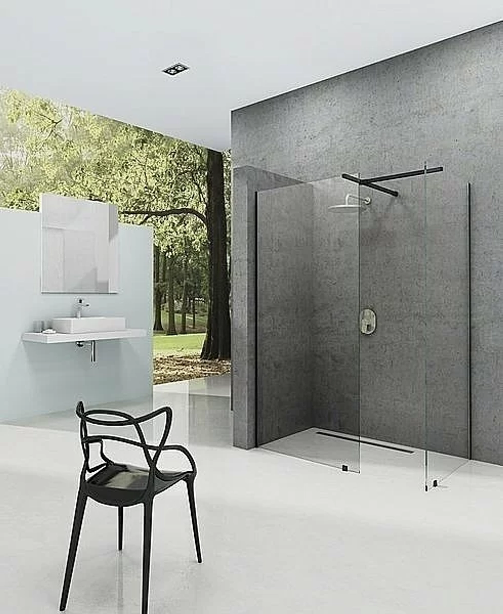 Душевое ограждение Ravak WALK-IN DOUBLE WALL 280x120 черный/Transparent