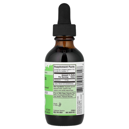 Vitacost, Melatonin, Natural, 2 fl oz (59 ml)