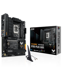 Материнская плата ASUS TUF GAMING B760-PLUS WIFI, LGA1700, B760, 2*DDR5, 4*SATA, 3*M.2, 4*USB 3.2, 1*USB 2.0, Type-C, 2*PCIx16, 2*PCIx1, DP+HDMI, ATX; 90MB1ER0-M0EAY0