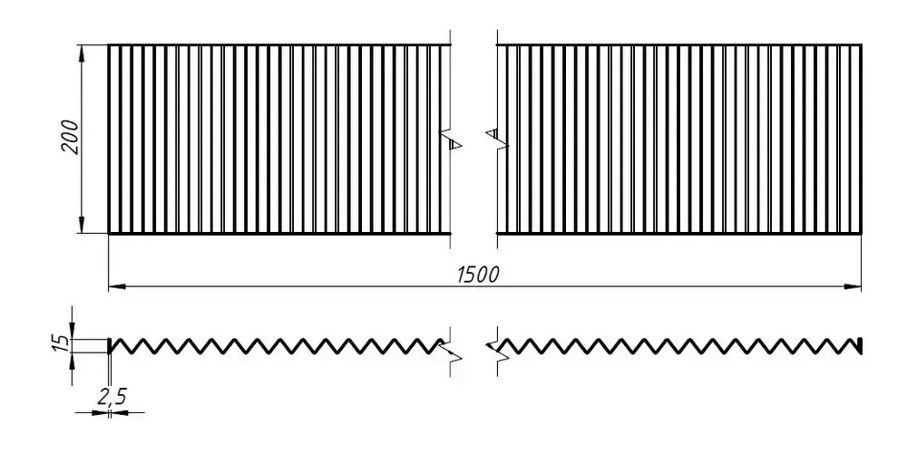 Гофрозащита 1500*200*15