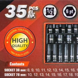 Набор головок (35 предметов) FORCEKRAFT FK-4353-5MPB