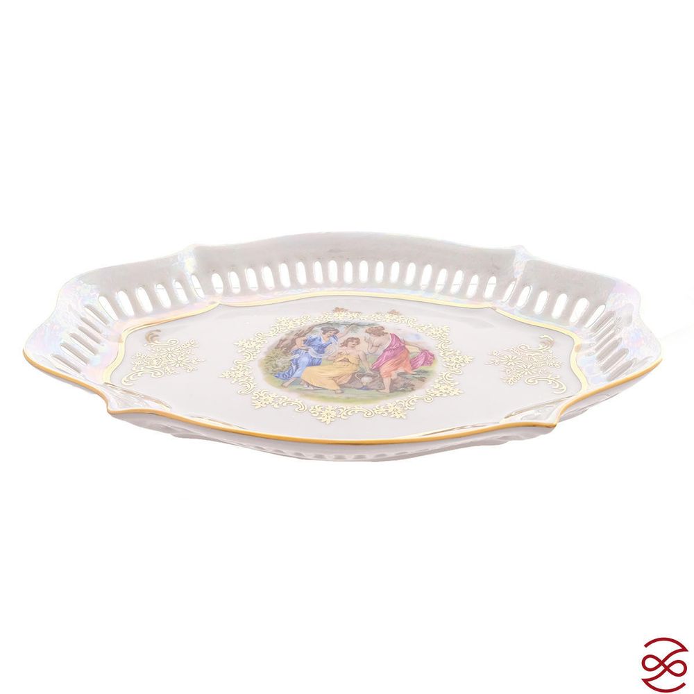 Конфетница Queen's Crown Мадонна перламутр 27 см