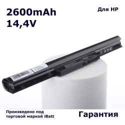 Аккумулятор iBatt 2600mAh, для HP- Pavilion 15-d000sr Ultrabook 15-b157sr 15-b153er 15-b060sr 15-d001sr 15-d057sr Sleekbook