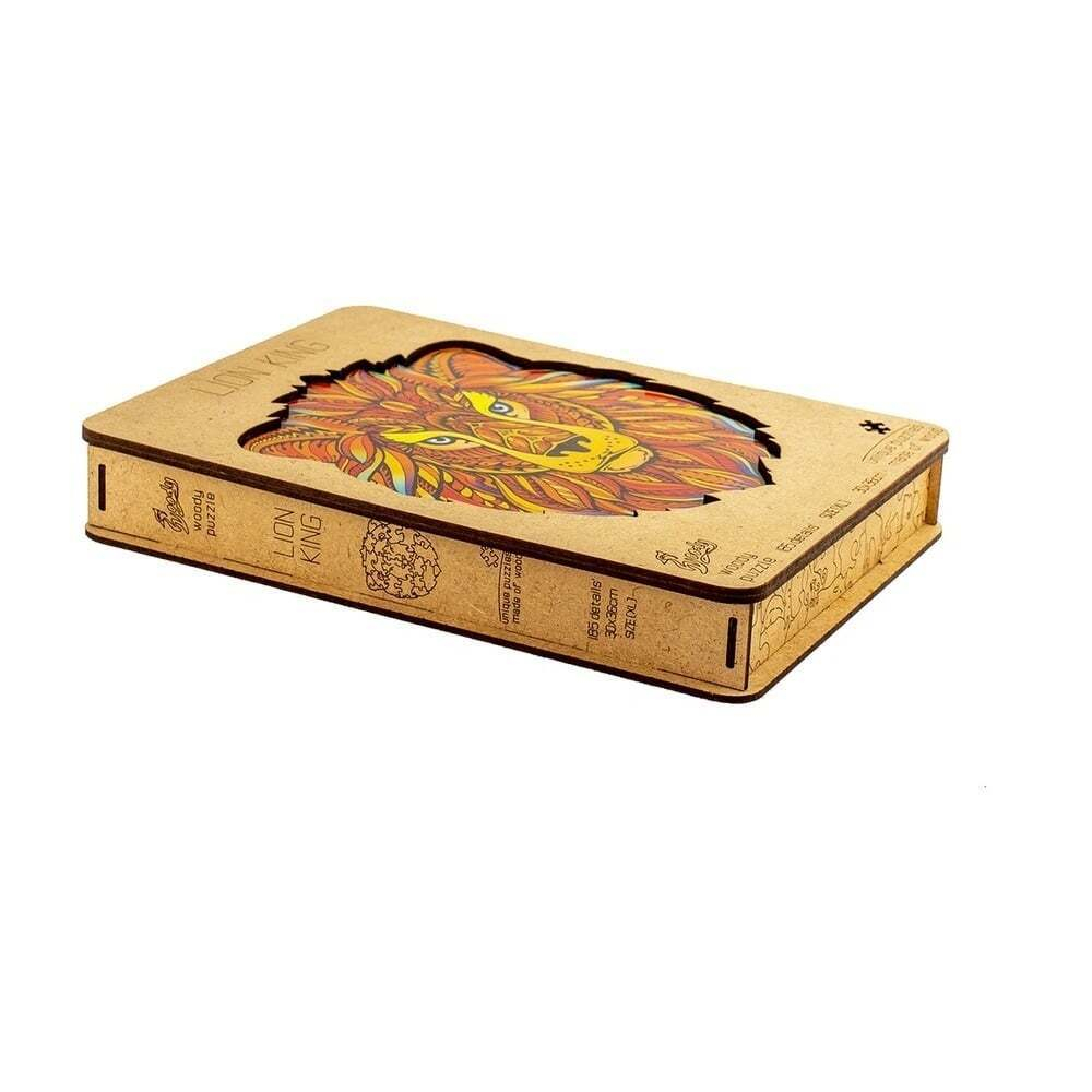 Король лев Chapa - Деревянные пазлы, детали разной формы, картины, голова льва