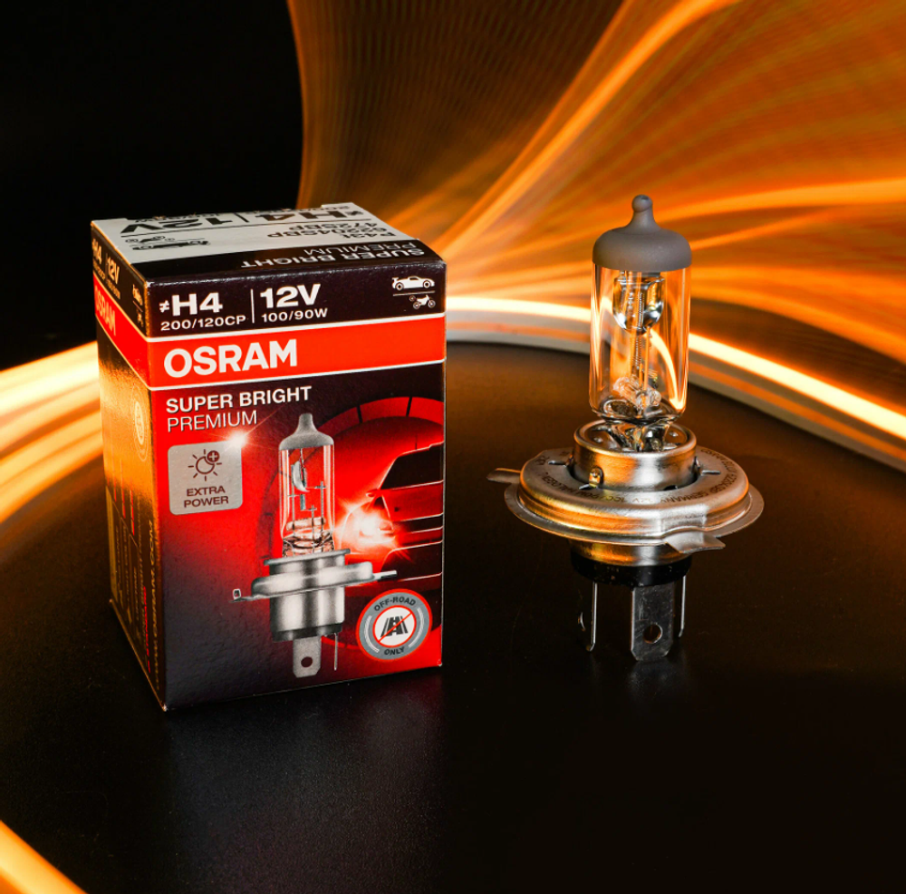 OSRAM H4 Лампа автомобильная галогеновая для фар OFF-ROAD Super Bright Premium 4800К 100/90Вт 12В 1 шт.
