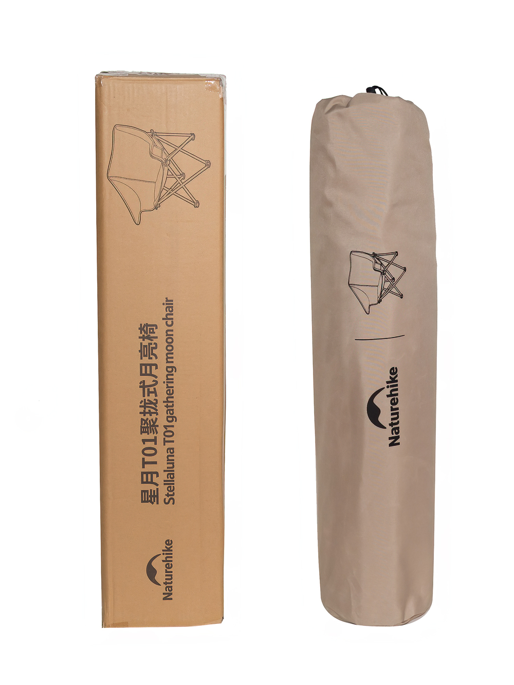 Стул складной Naturehike T01, песочный (CNH23JU13002)