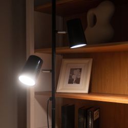 ULM-T600 2х6W-4500K-DIM BLACK Торшер напольный светодиодный. 2х6W. Сенсорный выключатель. Диммер. Черный. ТМ Uniel