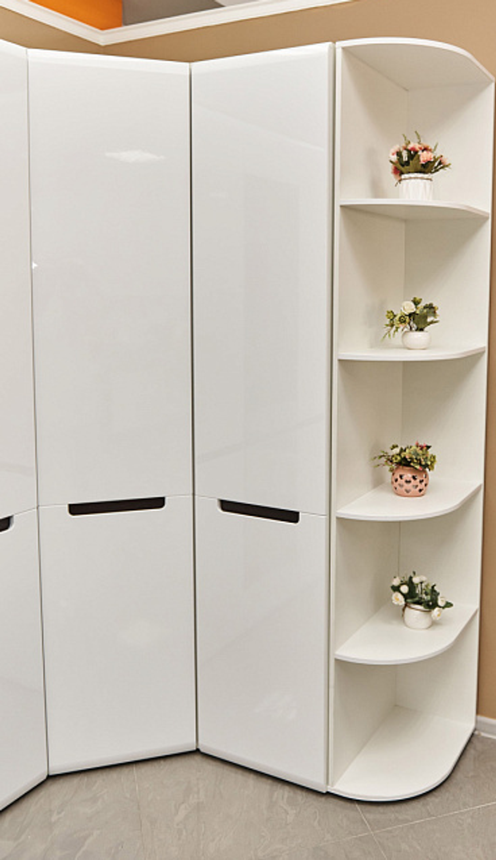 Пенал широкий Стокгольм белый/белый глянец 380