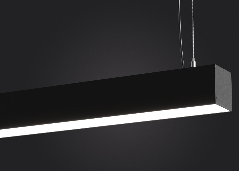 Подвесной линейный LED светильник LP55-2000 108Вт 4000К IP40 черный 9936Лм 2000х50х50мм DARKLUM