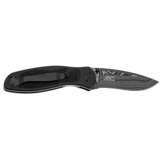 Нож KERSHAW Blur 1670BLKDAM клинок из стали Damascus, рукоять Алюминиевый сплав (6061 T-6) / Trac-Tec