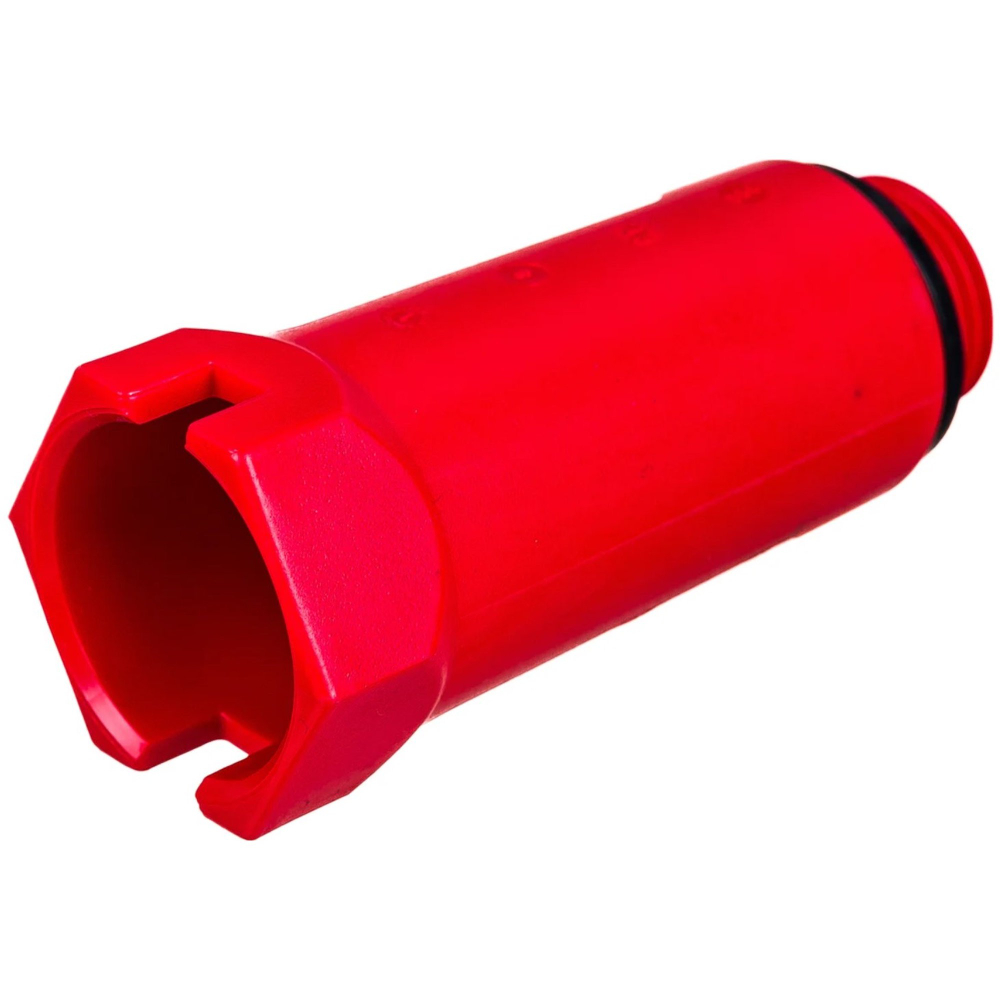 Заглушка Uni-Fitt монтажная Н 1/2" с прокладкой (красная)