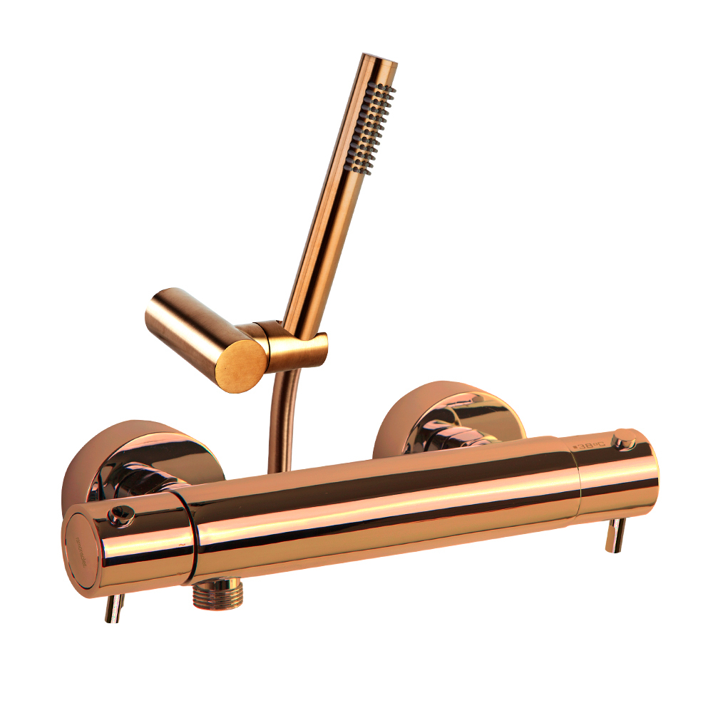 Смеситель термостатический для душа с душевым комплектом ODISEA 393401DCUC медь