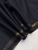 Шерсть мериноса костюмно-плательная Schmitz & Lombard 100'S темно-синяя в полоску