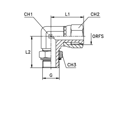 ФИТТИНГ ORFS ELBOW 10-1/4