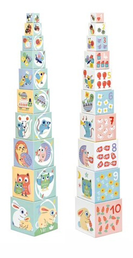 Кубики-пирамида Djeco Блоки