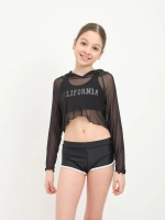 Раздельный купальник спортивный с капюшоном