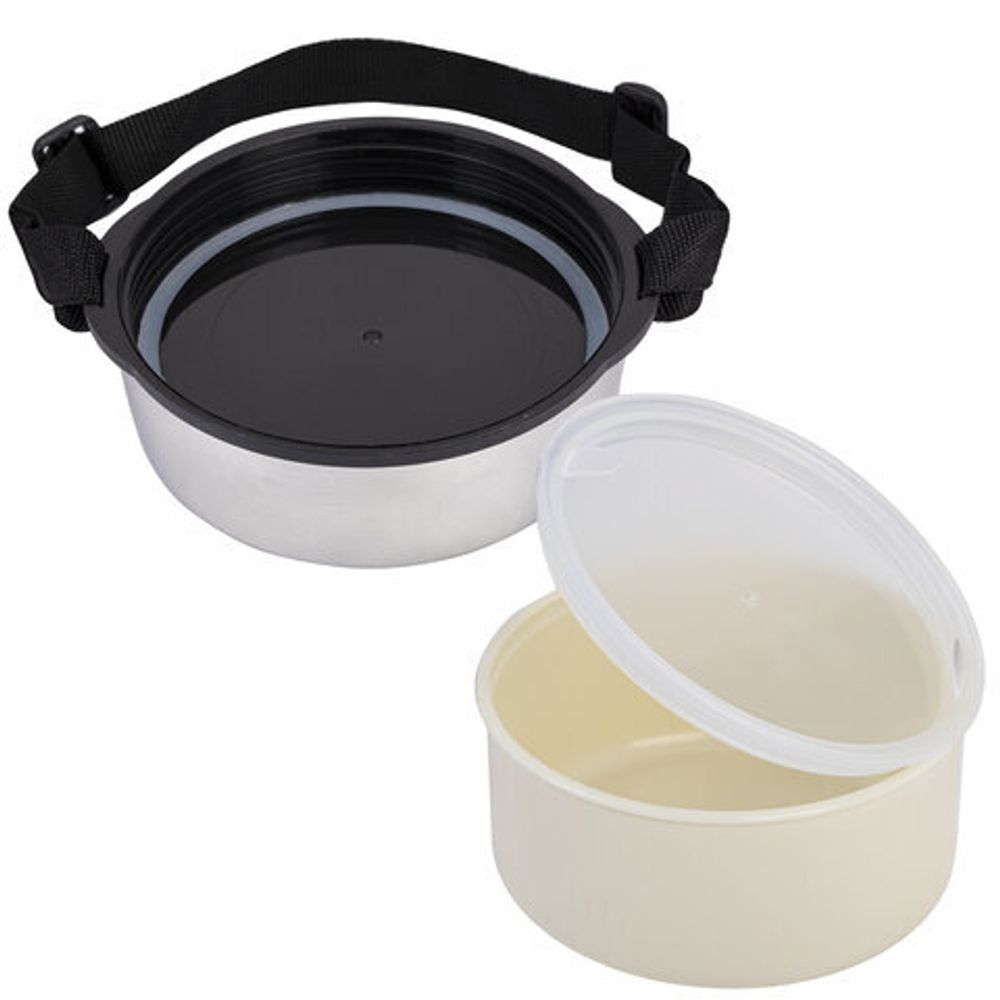 Термос 1,2 л для еды/напитков с широким горлом, BOOMHOUSE (БУМХАУС) RIBBED, контейнер, нержавеющая сталь SUS304, 700323