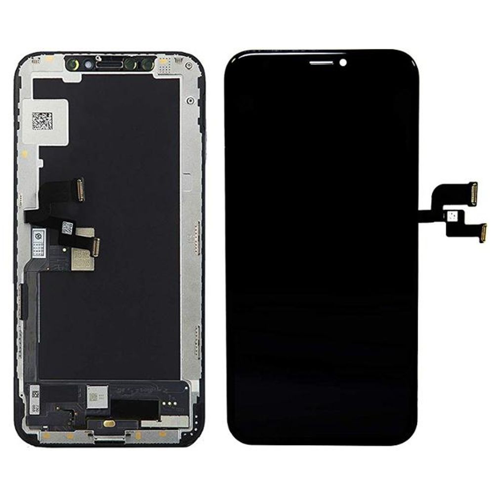 Дисплей для iPhone X в сборе с тачскрином Черный (Soft OLED)
