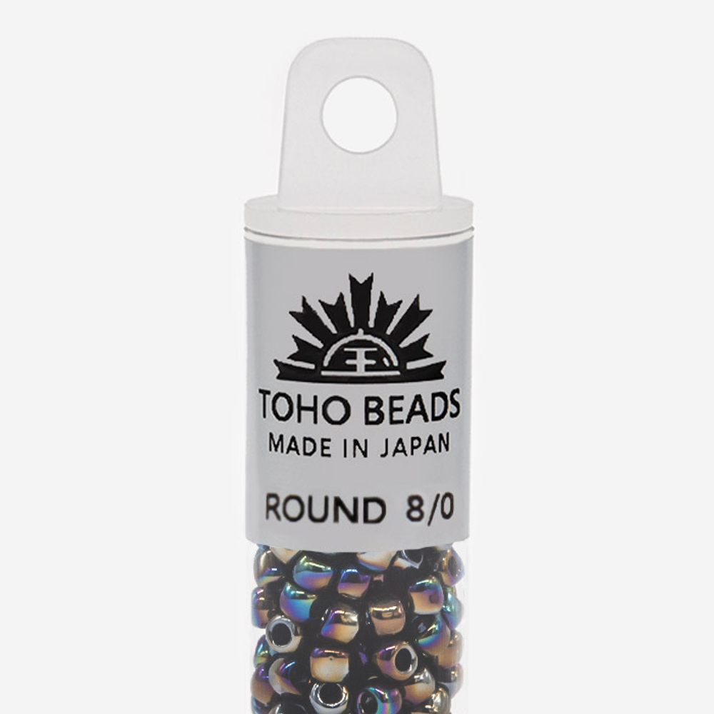 Японский бисер TOHO Round 8/0 (№86), металлизированный, непрозрачный глянцевый