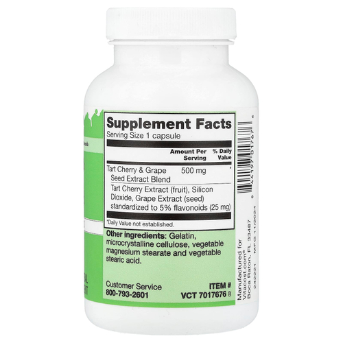 Vitacost, Tart Cherry & Grape Seed Extract Blend, 120 Capsules