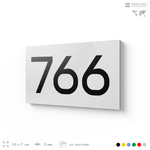 Номер на дверь 766, табличка на дверь для офиса, квартиры, кабинета, аудитории, склада, белая 120х70 мм, Айдентика Технолоджи