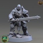 Человек Воин Паладин Варвар Файтер Рыцарь миниатюра для dnd, днд, pathfinder, фентези, Настольная игра, НРИ, Варгейм, РПГ
