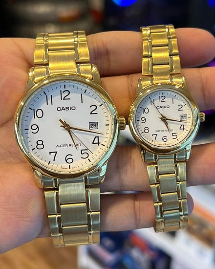 Парные часы Casio Standard: MTP-V002G-7B2UDF и LTP-V002G-7B2UDF