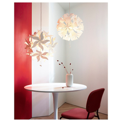 IKEA RAMSELE  (ИКЕА РАМСЕЛЕ)  -  Подвесной светильник, цветок/белый, 43 см